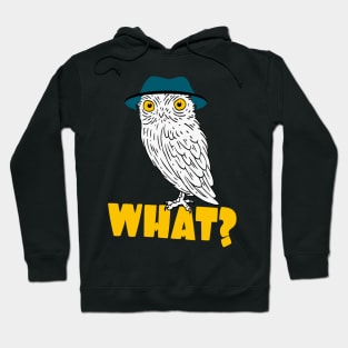 Funny Owl With Hat Hipster Bird Hoodie